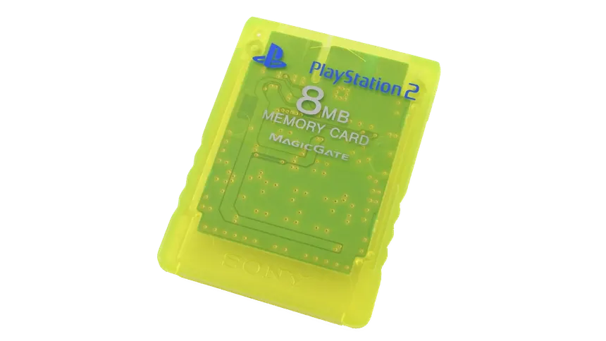PlayStation 2 Memory Card - Lemon Yellow